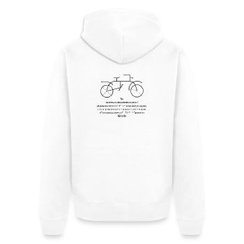 Bicycle - bicycle - Unisex Premium Organic Zip Hoodie - white - Back - Thijin (182cm)