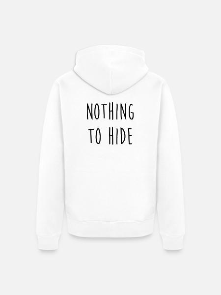 Nothing to Hide - Veste à capuche bio Premium Unisexe - blanc