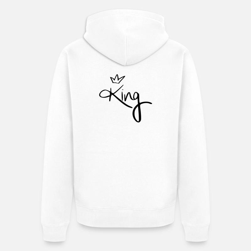 Roi. - Veste à capuche bio Premium Unisexe - blanc