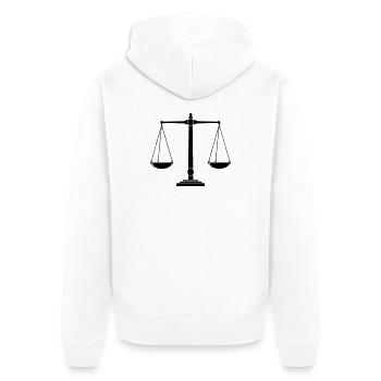 Dish scale - Unisex Premium Organic Zip Hoodie - white - Back - Thijin (182cm)