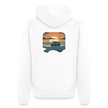 Camper - Unisex Premium Organic Zip Hoodie - white - Back - Thijin (182cm)