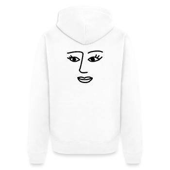 Art Face Artist Woman - Unisex Premium Organic Zip Hoodie - white - Back - Thijin (182cm)