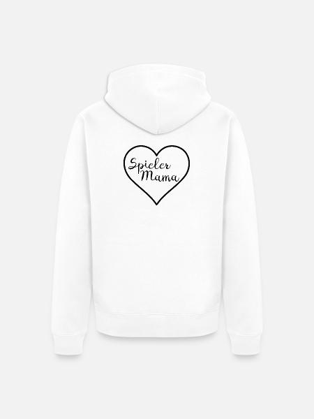 Spielermama schwarz - Unisex Premium Bio Zip Hoodie - Weiß