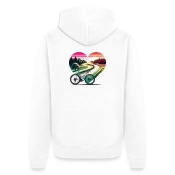Sunset Heart Rainbow Road - Veste à capuche bio Premium Unisexe - blanc - Dos - Thijin (182cm)