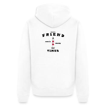 Meilleur Ami, Meilleur Ami, Amis, Anglais - Veste à capuche bio Premium Unisexe - blanc - Dos - Thijin (182cm)
