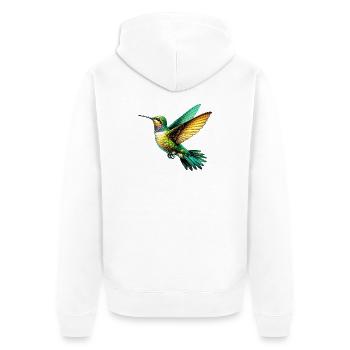 Colibri - Veste à capuche bio Premium Unisexe - blanc - Dos - Thijin (182cm)
