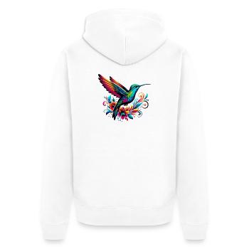 Colibri - Veste à capuche bio Premium Unisexe - blanc - Dos - Thijin (182cm)