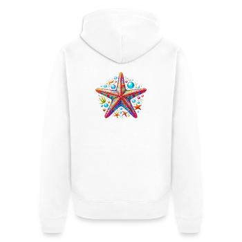 Étoile de mer - Veste à capuche bio Premium Unisexe - blanc - Dos - Thijin (182cm)