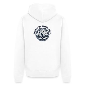 Libérez l’ du Hurling - Veste à capuche bio Premium Unisexe - blanc - Dos - Thijin (182cm)