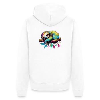 Paresse - Veste à capuche bio Premium Unisexe - blanc - Dos - Thijin (182cm)