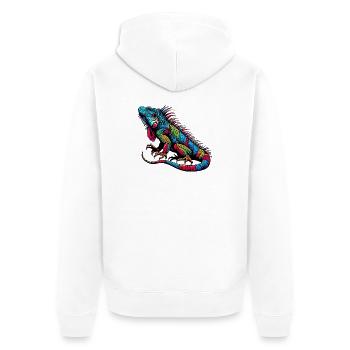 Iguane - Veste à capuche bio Premium Unisexe - blanc - Dos - Thijin (182cm)