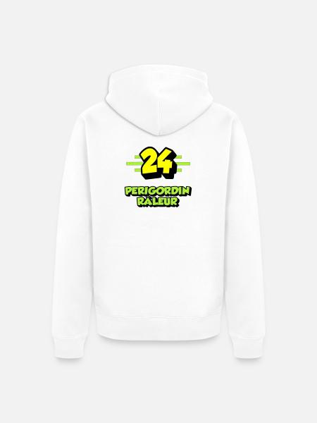 Complaining Périgordin - Unisex Premium Organic Zip Hoodie - white