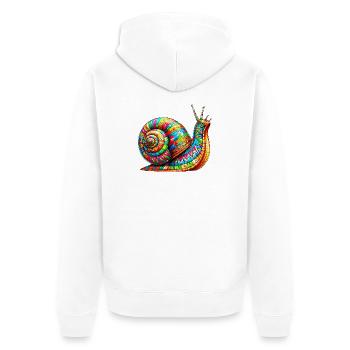 Escargot - Veste à capuche bio Premium Unisexe - blanc - Dos - Thijin (182cm)
