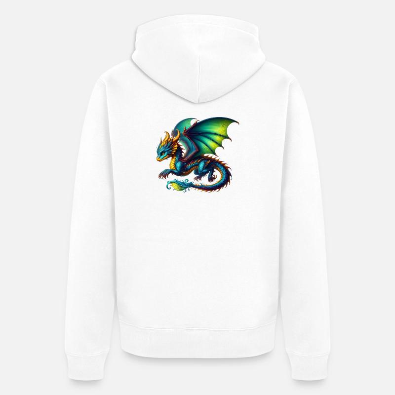 Dragon - Veste à capuche bio Premium Unisexe - blanc
