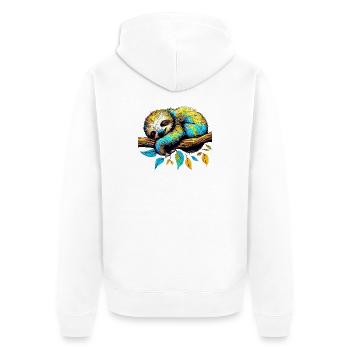 Paresse - Veste à capuche bio Premium Unisexe - blanc - Dos - Thijin (182cm)