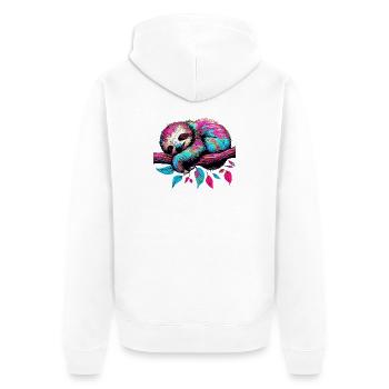 Paresse - Veste à capuche bio Premium Unisexe - blanc - Dos - Thijin (182cm)