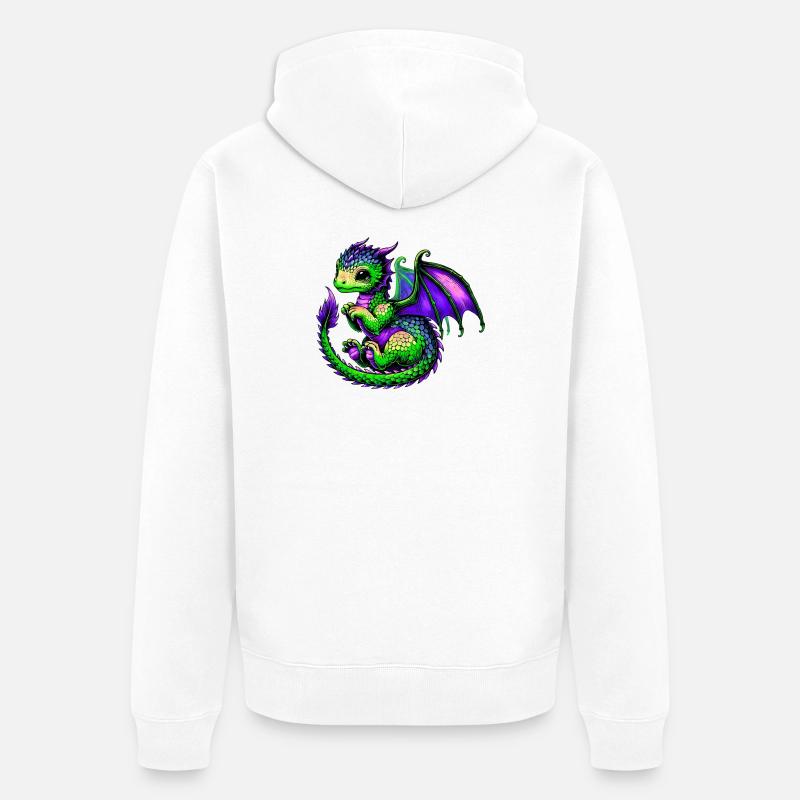 Dragon - Veste à capuche bio Premium Unisexe - blanc