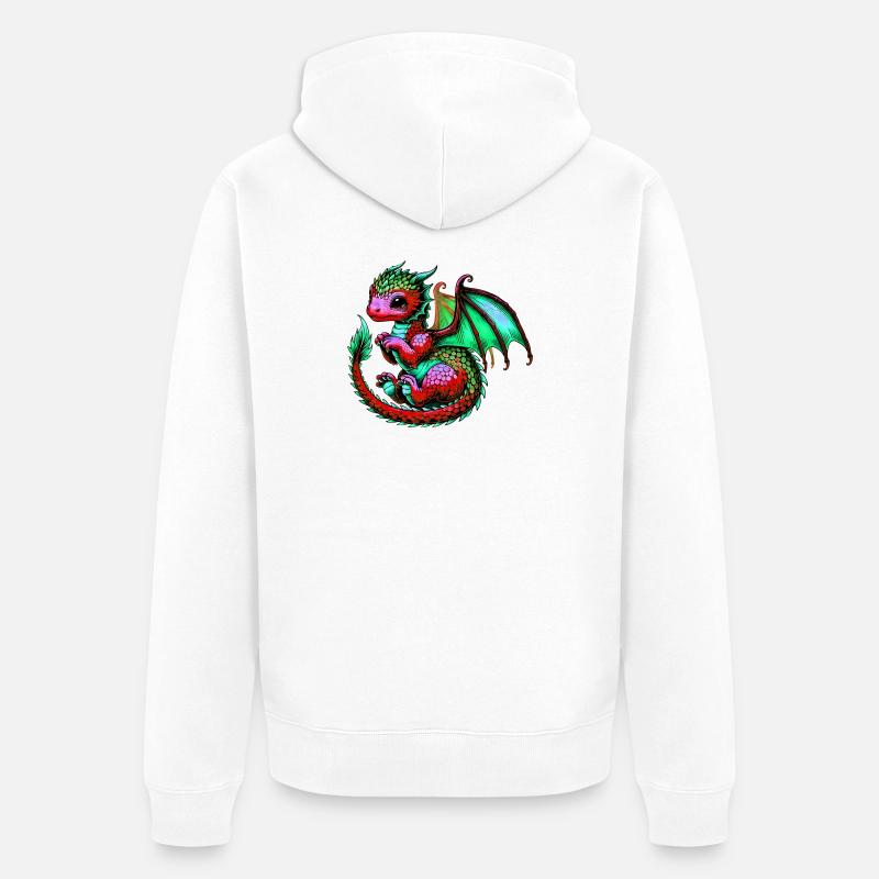 Dragon - Veste à capuche bio Premium Unisexe - blanc