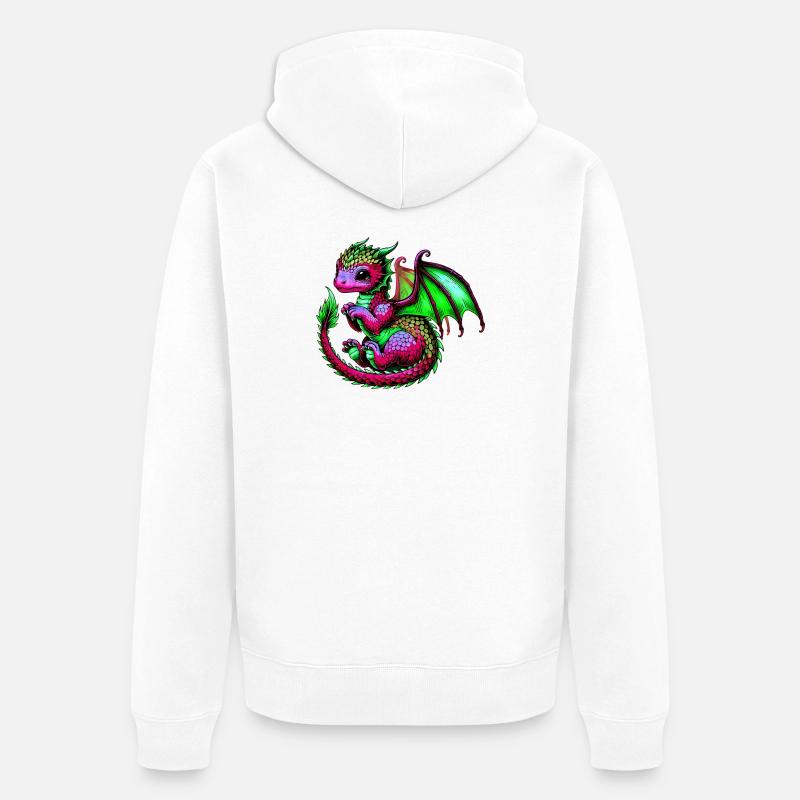 Dragon - Veste à capuche bio Premium Unisexe - blanc