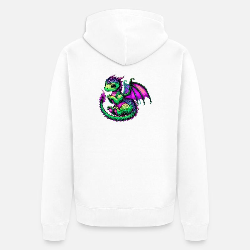 Dragon - Veste à capuche bio Premium Unisexe - blanc
