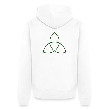 Nœud celtique (Triquetra) - Veste à capuche bio Premium Unisexe - blanc - Dos - Thijin (182cm)