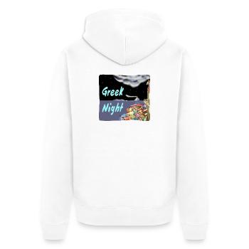 Greek Night - Unisex Premium Bio Zip Hoodie - Weiß - Hinten - Thijin (182cm)
