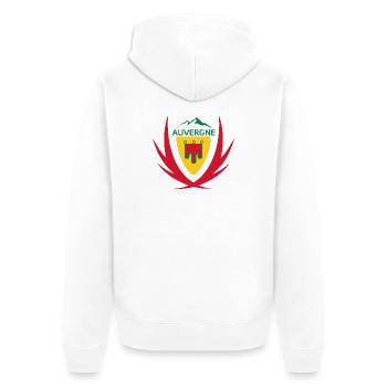 Auvergne - Veste à capuche bio Premium Unisexe - blanc - Dos - Thijin (182cm)