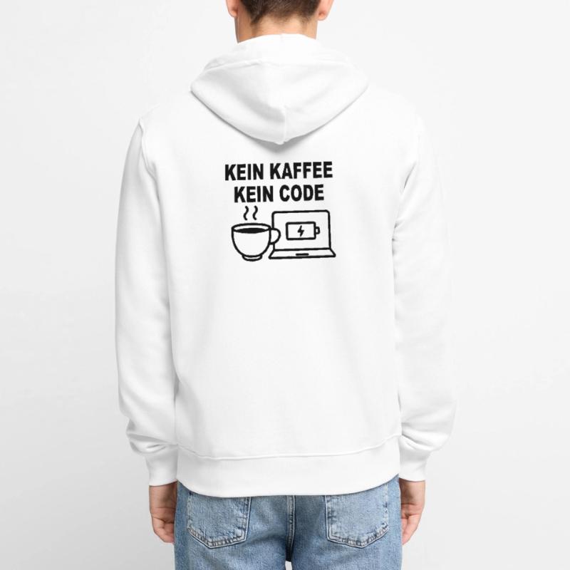 Kein Kaffee Kein Code – Funny Programmer Design Unisex Premium Bio Zip Hoodie