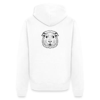 guinea pig - Unisex Premium Organic Zip Hoodie - white - Back - Thijin (182cm)