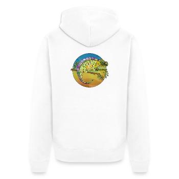 Caméléon - Veste à capuche bio Premium Unisexe - blanc - Dos - Thijin (182cm)