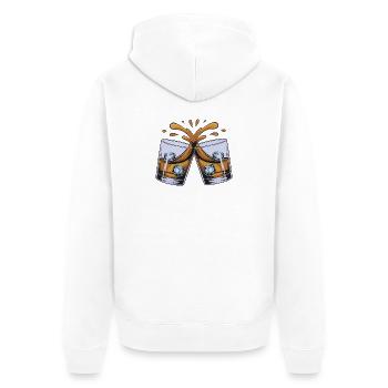 Cheers: Two glasses of blades - Unisex Premium Organic Zip Hoodie - white - Back - Thijin (182cm)