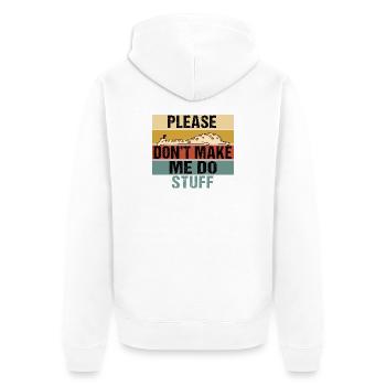 Gesellschaftstanz Hartschlag EKG Tänzer Walzer Tango - Unisex Premium Bio Zip Hoodie - Weiß - Hinten - Thijin (182cm)