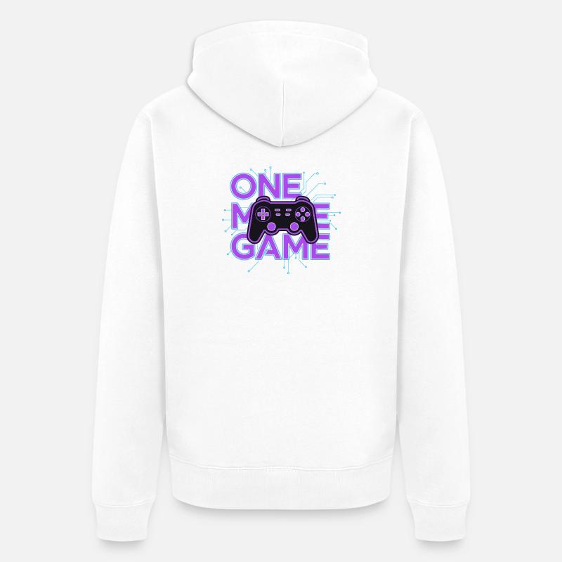 Ein Spielcontroller-Neon-Schaltkreis - Unisex Premium Bio Zip Hoodie - Weiß