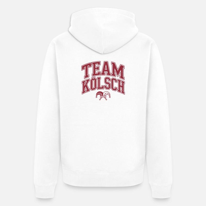 Équipe Kölsch - Costume de carnaval - Veste à capuche bio Premium Unisexe - blanc