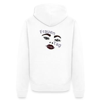 Visage de vampire pour la Journée des Femmes - Veste à capuche bio Premium Unisexe - blanc - Dos - Thijin (182cm)