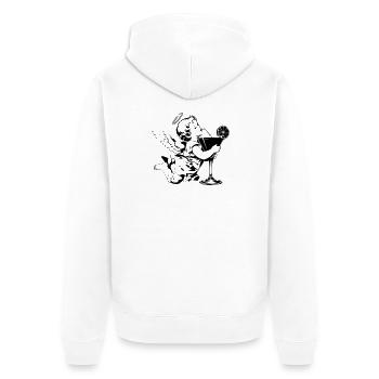Cocktail Angel – Chérubin avec une boisson dans un verre - Veste à capuche bio Premium Unisexe - blanc - Dos - Thijin (182cm)