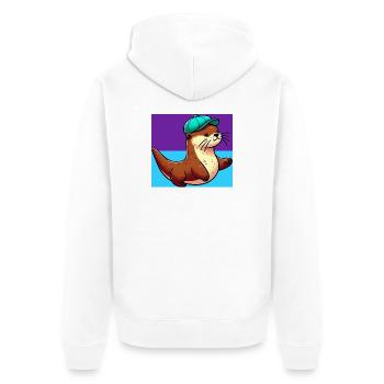loutre - Veste à capuche bio Premium Unisexe - blanc - Dos - Thijin (182cm)