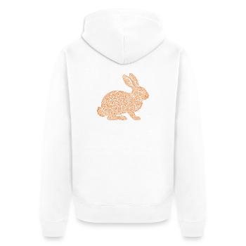 Lièvre - Veste à capuche bio Premium Unisexe - blanc - Dos - Thijin (182cm)