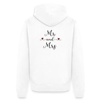 M. et Mme - Veste à capuche bio Premium Unisexe - blanc - Dos - Thijin (182cm)