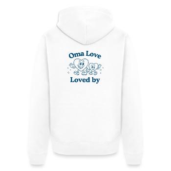 Cadeau de grand-mère personnalisé - Fête des mères de grand-mère - Veste à capuche bio Premium Unisexe - blanc - Dos - Thijin (182cm)