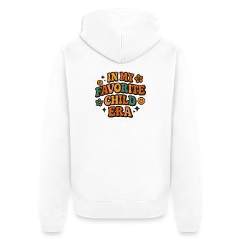 In My Favorite Child Era Tochter Familien Humor - Unisex Premium Bio Zip Hoodie - Weiß - Hinten - Thijin (182cm)