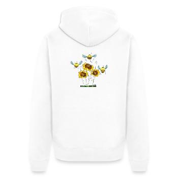 Insekten - Unisex Premium Bio Zip Hoodie - Weiß - Hinten - Thijin (182cm)