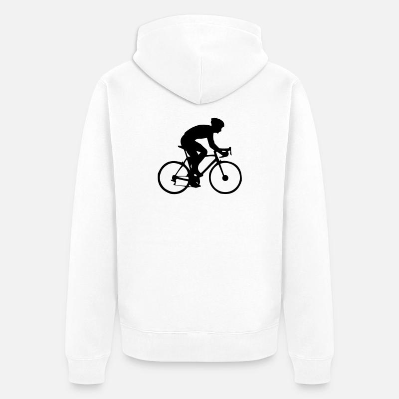 Biker - Unisex Premium Bio Zip Hoodie - Weiß