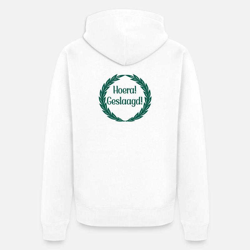 Hourra les Pays-Bas réussis - Veste à capuche bio Premium Unisexe - blanc