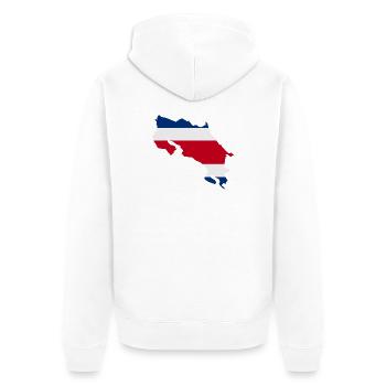 Carte du Costa Rica - Veste à capuche bio Premium Unisexe - blanc - Dos - Thijin (182cm)