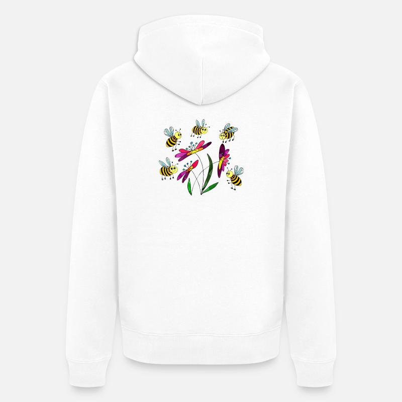 Insectes - Veste à capuche bio Premium Unisexe - blanc