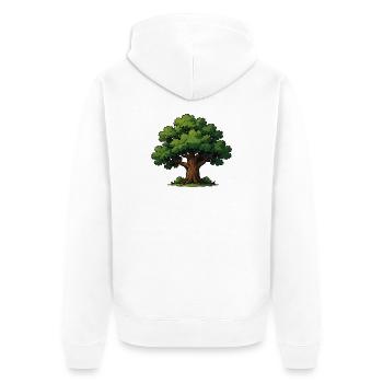 Old tree in the scent of the forest - Unisex Premium Organic Zip Hoodie - white - Back - Thijin (182cm)