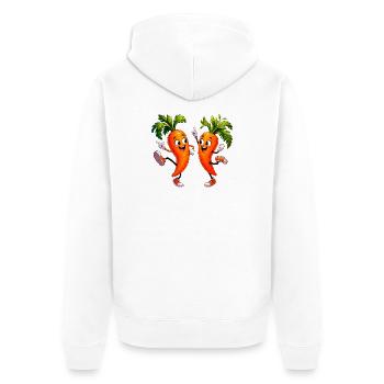 Carottes dansantes - Veste à capuche bio Premium Unisexe - blanc - Dos - Thijin (182cm)