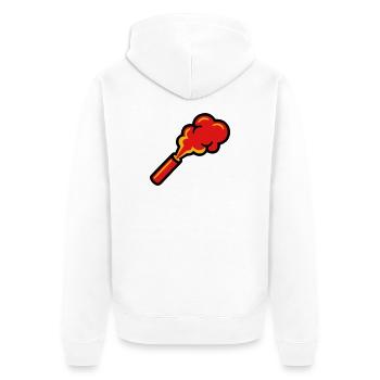 Icône de fumée Pyro du Bengale - Veste à capuche bio Premium Unisexe - blanc - Dos - Thijin (182cm)