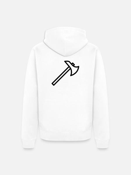 Axt - Unisex Premium Bio Zip Hoodie - Weiß
